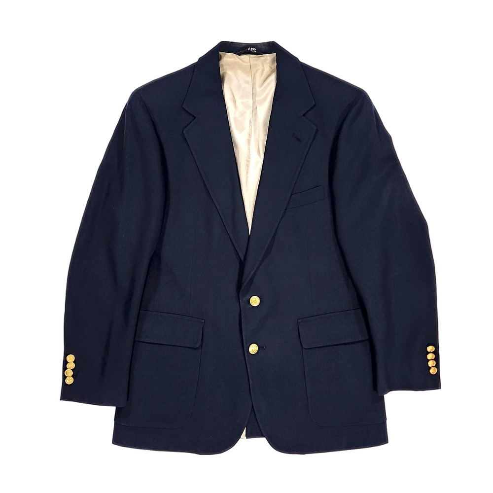 Ralph Lauren Navy Blue Gold-Button Blazer